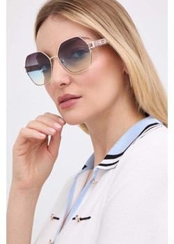 Guess okulary przeciwsłoneczne damskie kolor złoty GU7913_5933W ze sklepu ANSWEAR.com w kategorii Okulary przeciwsłoneczne damskie - zdjęcie 171950731