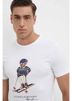 Polo Ralph Lauren t-shirt bawełniany kolor biały z nadrukiem ze sklepu ANSWEAR.com w kategorii T-shirty męskie - zdjęcie 171950934