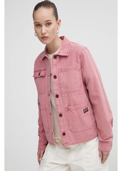 Superdry kurtka bawełniana kolor różowy przejściowa ze sklepu ANSWEAR.com w kategorii Kurtki damskie - zdjęcie 171951052