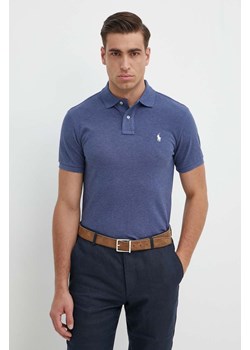 Polo Ralph Lauren polo bawełniane kolor niebieski ze sklepu ANSWEAR.com w kategorii T-shirty męskie - zdjęcie 171951353