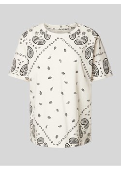 T-shirt ze wzorem paisley i okrągłym dekoltem ze sklepu Peek&Cloppenburg  w kategorii Bluzki damskie - zdjęcie 171951882