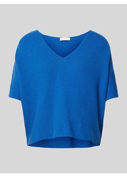 Sweter z rękawami o długości 1/2 w jednolitym kolorze ze sklepu Peek&Cloppenburg  w kategorii Swetry damskie - zdjęcie 171951963