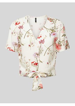 Bluzka z wiskozy z wiązanym detalem model ‘EASY JOY’ ze sklepu Peek&Cloppenburg  w kategorii Bluzki damskie - zdjęcie 171951984