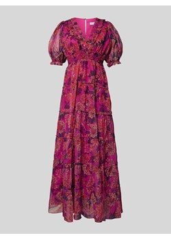Sukienka koktajlowa z efektem stopniowania i bufiastymi rękawami ze sklepu Peek&Cloppenburg  w kategorii Sukienki - zdjęcie 171952004