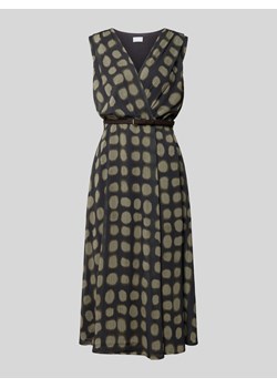 Sukienka midi z dekoltem w serek i paskiem ze sklepu Peek&Cloppenburg  w kategorii Sukienki - zdjęcie 171952114