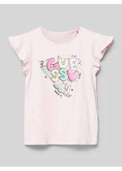 T-shirt z nadrukiem z logo ze sklepu Peek&Cloppenburg  w kategorii Bluzki dziewczęce - zdjęcie 171952210