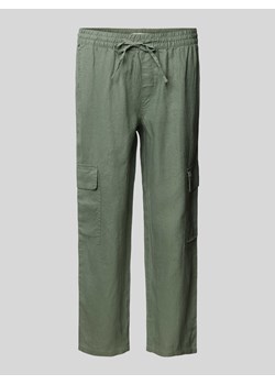 Spodnie lniane z kieszeniami cargo ze sklepu Peek&Cloppenburg  w kategorii Spodnie damskie - zdjęcie 171952300