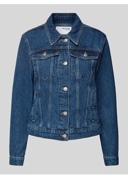 Kurtka jeansowa z kieszeniami z patką na piersi model ‘CLAIR’ ze sklepu Peek&Cloppenburg  w kategorii Kurtki damskie - zdjęcie 171952404
