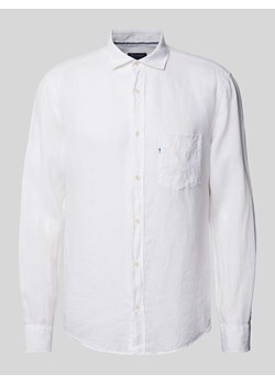 Koszula casualowa z lnu w jednolitym kolorze ze sklepu Peek&Cloppenburg  w kategorii Koszule męskie - zdjęcie 171952420