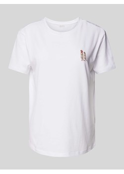T-shirt z wyhaftowanym napisem ze sklepu Peek&Cloppenburg  w kategorii Bluzki damskie - zdjęcie 171952494