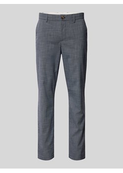 Spodnie do garnituru o kroju slim fit z delikatną fakturą model ‘ROBERT’ ze sklepu Peek&Cloppenburg  w kategorii Spodnie męskie - zdjęcie 171952722