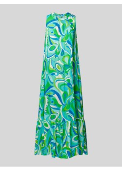 Długa sukienka z wiskozy ze wzorem na całej powierzchni ze sklepu Peek&Cloppenburg  w kategorii Sukienki - zdjęcie 171952790