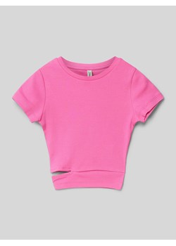 T-shirt z wycięciem ze sklepu Peek&Cloppenburg  w kategorii Bluzki dziewczęce - zdjęcie 171952821