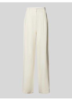 Spodnie materiałowe o kroju regular fit z zakładkami w pasie model ‘PANTALONE ESSENTIAL’ ze sklepu Peek&Cloppenburg  w kategorii Spodnie damskie - zdjęcie 171953000
