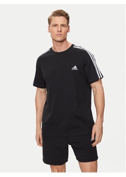 adidas T-Shirt Essentials Single Jersey 3-Stripes T-Shirt IC9334 Czarny Regular Fit ze sklepu MODIVO w kategorii T-shirty męskie - zdjęcie 171953743