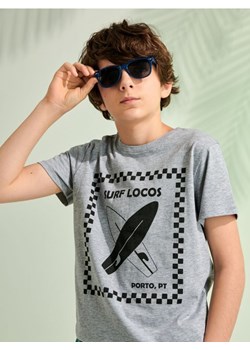 Sinsay - Koszulka z nadrukiem - szary ze sklepu Sinsay w kategorii T-shirty chłopięce - zdjęcie 171958090