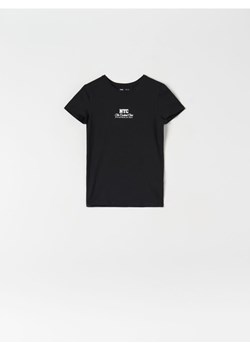 Sinsay - Koszulka z nadrukiem - czarny ze sklepu Sinsay w kategorii Bluzki damskie - zdjęcie 171958240