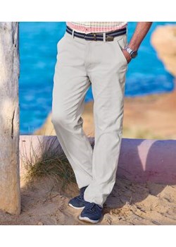 Szare spodnie chinosy z twillu ze stretchem ze sklepu Atlas For Men w kategorii Spodnie męskie - zdjęcie 171958810