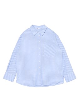 Cropp - Błękitna koszula oversize w paski - błękitny ze sklepu Cropp w kategorii Koszule damskie - zdjęcie 171960401