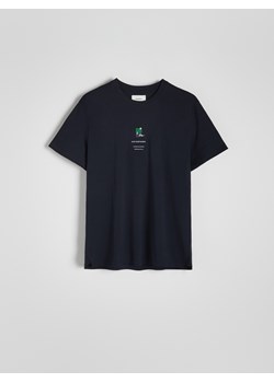 Reserved - T-shirt regular z nadrukiem - granatowy ze sklepu Reserved w kategorii T-shirty męskie - zdjęcie 171960801