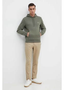 Lacoste bluza męska kolor zielony z kapturem gładka ze sklepu PRM w kategorii Bluzy męskie - zdjęcie 171962143