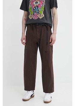 Gramicci spodnie bawełniane kolor brązowy proste ze sklepu PRM w kategorii Spodnie męskie - zdjęcie 171962150