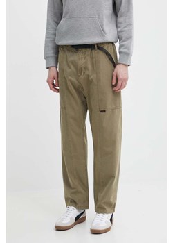 Gramicci spodnie bawełniane kolor zielony proste ze sklepu PRM w kategorii Spodnie męskie - zdjęcie 171962152