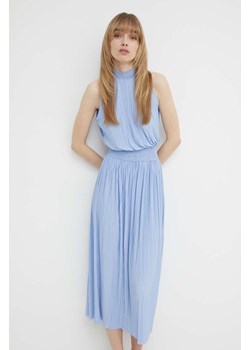Samsoe Samsoe sukienka kolor niebieski maxi rozkloszowana ze sklepu PRM w kategorii Sukienki - zdjęcie 171962174