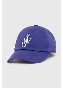 JW Anderson czapka z daszkiem bawełniana Baseball Cap kolor fioletowy z aplikacją AC0198.FA0349.830 ze sklepu PRM w kategorii Czapki z daszkiem damskie - zdjęcie 171962311