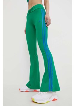 adidas Originals legginsy RIB FLRD Leggin damskie kolor zielony z aplikacją JG8046 ze sklepu PRM w kategorii Spodnie damskie - zdjęcie 171962451
