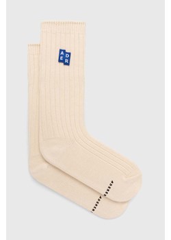 Ader Error skarpetki TRS Tag Socks męskie kolor beżowy BMSGFYAC0301 ze sklepu PRM w kategorii Skarpetki męskie - zdjęcie 171962453
