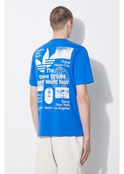 adidas Originals t-shirt bawełniany męski kolor niebieski z nadrukiem IS0182 ze sklepu PRM w kategorii T-shirty męskie - zdjęcie 171962820