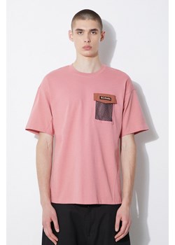 Columbia t-shirt bawełniany Painted Peak męski kolor różowy z aplikacją 2074481 ze sklepu PRM w kategorii T-shirty męskie - zdjęcie 171962830