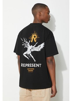 Represent t-shirt bawełniany Icarus męski kolor czarny z nadrukiem MLM467.01 ze sklepu PRM w kategorii T-shirty męskie - zdjęcie 171962832