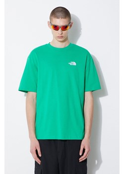 The North Face t-shirt bawełniany Essential męski kolor zielony z aplikacją NF0A87NRPO81 ze sklepu PRM w kategorii T-shirty męskie - zdjęcie 171962860