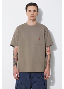 Gramicci t-shirt bawełniany One Point męski kolor brązowy z aplikacją G304.OGJ ze sklepu PRM w kategorii T-shirty męskie - zdjęcie 171962912