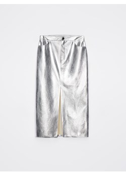 Mohito - Srebrna spódnica midi - srebrny ze sklepu Mohito w kategorii Spódnice - zdjęcie 171963894