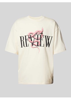 T-shirt z nadrukiem z logo i okrągłym dekoltem ze sklepu Peek&Cloppenburg  w kategorii T-shirty męskie - zdjęcie 171977710