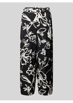 Spodnie materiałowe z wiskozy ze wzorem na całej powierzchni ze sklepu Peek&Cloppenburg  w kategorii Spodnie damskie - zdjęcie 171977730