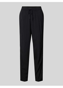 Spodnie materiałowe z wiskozy z elastycznym pasem ze sklepu Peek&Cloppenburg  w kategorii Spodnie damskie - zdjęcie 171977883