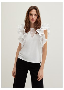 STEFANEL Koszulka w kolorze białym ze sklepu Limango Polska w kategorii Bluzki damskie - zdjęcie 171978884