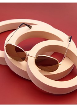 Sinsay - Okulary przeciwsłoneczne - złoty ze sklepu Sinsay w kategorii Okulary przeciwsłoneczne męskie - zdjęcie 171980002