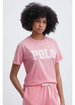 Polo Ralph Lauren t-shirt bawełniany damski kolor różowy 211935591 ze sklepu ANSWEAR.com w kategorii Bluzki damskie - zdjęcie 171981683