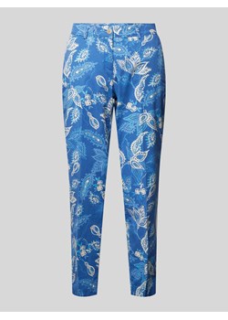 Spodnie materiałowe o kroju skinny fit ze wzorem paisley model ‘Style. Maron’ ze sklepu Peek&Cloppenburg  w kategorii Spodnie damskie - zdjęcie 171982800