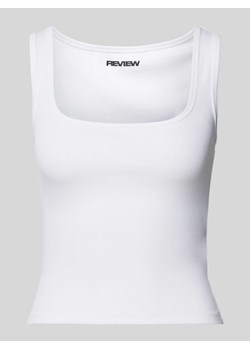 Top na ramiączkach w jednolitym kolorze z prostokątnym dekoltem ze sklepu Peek&Cloppenburg  w kategorii Bluzki damskie - zdjęcie 171982992