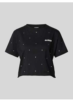 T-shirt krótki z obszyciem ozdobnymi kamieniami model ‘SKYLAR’ ze sklepu Peek&Cloppenburg  w kategorii Bluzki damskie - zdjęcie 171983002