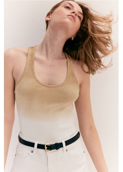 H & M - Koszulka w prążki - Beżowy ze sklepu H&M w kategorii Bluzki damskie - zdjęcie 171983190