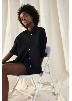 H & M - Lniana koszula - Czarny ze sklepu H&M w kategorii Koszule damskie - zdjęcie 171983202
