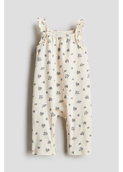 H & M - Bawełniany kombinezon we wzory - Beżowy ze sklepu H&M w kategorii Odzież dla niemowląt - zdjęcie 171983234