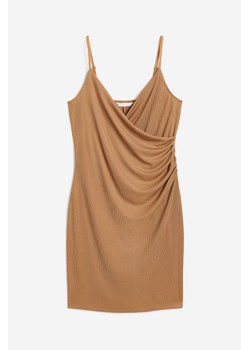 H & M - Drapowana sukienka dżersejowa - Beżowy ze sklepu H&M w kategorii Sukienki - zdjęcie 171983310
